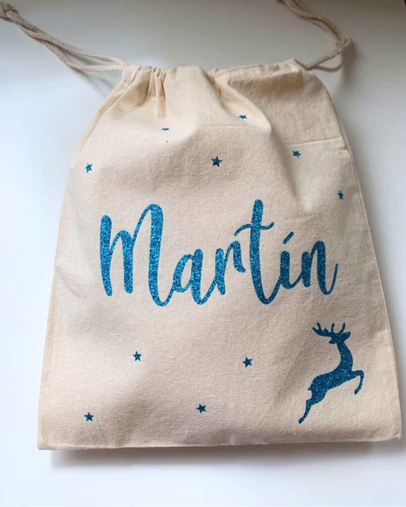bolsa de merienda para niños con nombre estampado personalizado