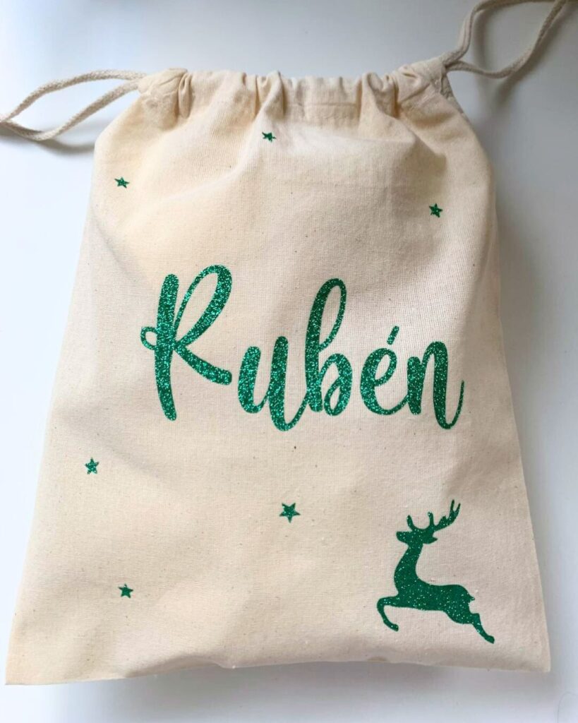 bolsa de merienda para niños con nombre estampado personalizado