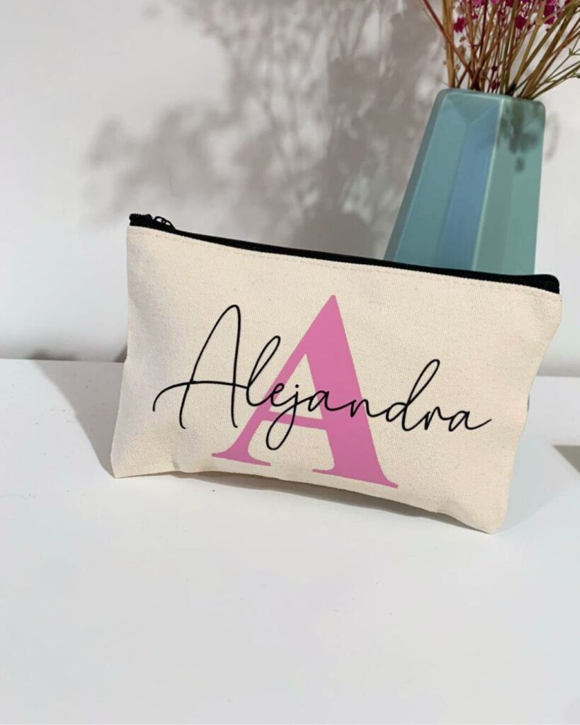 neceser con nombre estampado personalizado