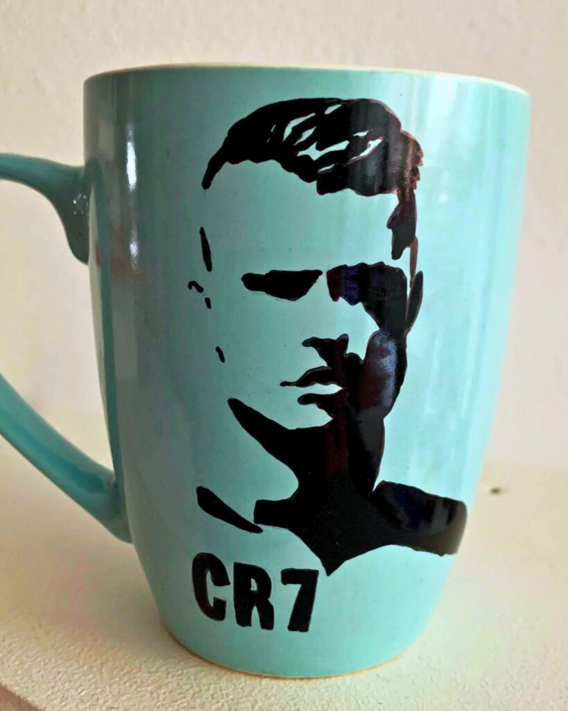 taza personalizada con foto de cristiano ronaldo cr7