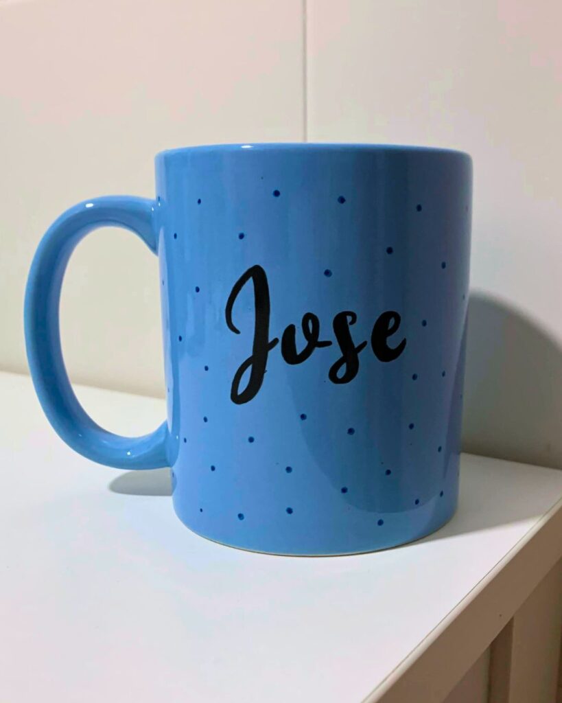 taza personalizada decorada con el nombre Jose